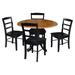 Charlton Home® Tabatha Drop Leaf Solid Wood Dining Set Wood in Black | 29.5 H in | Wayfair BF5B073110514BFCBEA0346EC4B8134C