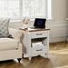 Charlton Home® Abdul-Raheem 2 - Drawer Nightstand in White Wood in Brown/White | 23.6 H x 19.6 W x 15.7 D in | Wayfair