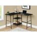 Orren Ellis Computer Desk, Home Office, Corner, Storage Shelves, 48"L, L Shape, Work, Laptop, Metal Wood/Metal in Black | Wayfair