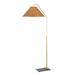 Hudson Valley Lauren 1 Light Floor Lamp Metal in Yellow | 60 H x 19.5 W x 25.5 D in | Wayfair HL599401-AGB/TBK