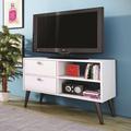 George Oliver TV Stand for TVs up to 32" Wood in Brown | Wayfair D0C57BD10DFC486DB106B045784343DB
