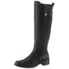 Stiefel RIEKER, Damen, Gr. 40, Normalschaft, schwarz, Lederimitat, elegant, Schuhe, Langschaftstiefel, Blockabsatz, Stretch, mit Schnallenverzierung