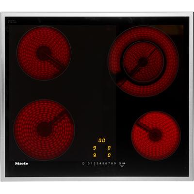 MIELE Elektro-Kochfeld, schwarz, B:57,4cm H:4,2cm T:50,4cm, Kochfelder, Sicher – dreistufige Restwärmeanzeige für jede Kochzone Image