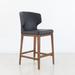 Cabo Wingback Leather Upholstered Solid Wood 26" Counter Stool