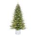 Puleo International 6.5 ft. Pre-lit Potted Artificial Christmas Tree