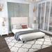 Queen Size Upholstered Platform Bed with Classic Headboard