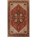 Vegetable Dye Heriz Serapi Oriental Large Rug Hand-knotted Wool Carpet - 11'8" x 17'2"