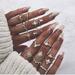 Free People Jewelry | Knuckle Gold Baroque Rings Set | Color: Gold | Size: Os