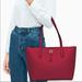 Kate Spade Bags | Kate Spade Ruby Red & Gold Leather Dual Handle Small Tote Shoulder Bag | Color: Gold/Red | Size: Os