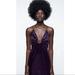 Zara Dresses | Blogger’s Favorite Zara Purple Shiny Ring Detail Strappy Back Mini Dress | Color: Purple | Size: Xs