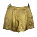 J. Crew Shorts | J. Crew Shiny Gold Bermuda Shorts Metallic Pleated High Rise Silky Womens 2 | Color: Gold | Size: 2