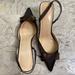 J. Crew Shoes | J.Crew Elegant Slingback Brown Pointed Toe Bow Slip On Italy Size 7.5m | Color: Brown | Size: 7.5