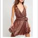 Free People Dresses | Free People Zuri Bodysuit/Skirt Set- Bronze Sequins Size Xs | Color: Brown/Gold | Size: Xs