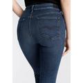 Skinny-fit-Jeans REPLAY "Luzien" Gr. 32, Länge 32, blau (darkblue) Damen Jeans 5-Pocket-Jeans Röhrenjeans