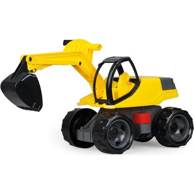 Spielzeug-Bagger LENA "GIGA TRUCKS Pro, schwarz/gelb" Spielzeugfahrzeuge gelb (gelb, schwarz) Kinder Altersempfehlung Made in Europe