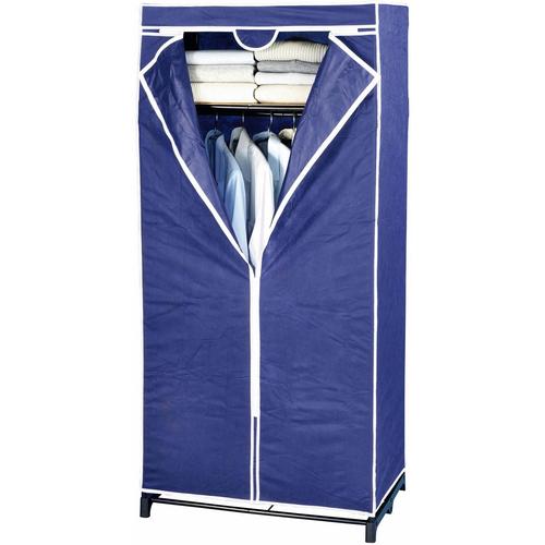 „Kleiderschrank WENKO „“Air““ Schränke Gr. B/H/T: 75 cm x 160 cm x 50 cm, blau (dunkelblau) Kleiderschränke Maße (B x H T): 75 160 50 cm“