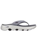 Skechers Men's GO WALK Massage Fit Sandal Sandals | Size 7.0 | Light Gray | Synthetic/Textile | Hyper Burst