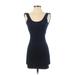 Forever 21 Casual Dress - Bodycon Scoop Neck Sleeveless: Blue Print Dresses - Women's Size Small