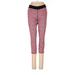 Nike Active Pants - Mid/Reg Rise Skinny Leg Cropped: Pink Activewear - Women's Size X-Small - Print Wash