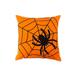 Plow & Hearth Indoor/Outdoor Halloween Spider Web Cotton Throw Pillow Polyester/Polyfill/Cotton | 2.5 H x 18 W x 18 D in | Wayfair 65K38