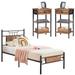 Trent Austin Design® Gosport Steel Platform 3 Piece Bedroom Set Wood/Metal in Brown | 43.7 H x 15.7 W x 78.4 D in | Wayfair