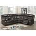 Brown Reclining Sectional - Lark Manor™ Aarjun Power Motion Sectional Faux Leather | 41 H x 108 W x 97 D in | Wayfair