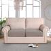 Rebrilliant Box Cushion Loveseat Slipcover Polyester in Gray | 10 H x 29.5 W x 30.5 D in | Wayfair 9D711F4B2E35466FA9469F064A1BD6A4