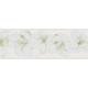 Frise murale fleurie pour chambre adulte | Frise papier peint blanc cassé & verte à fleurs | Frise