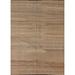 Earth Tone Kilim Modern Rug Hand-Woven Wool Carpet - 5'1" x 6'6"