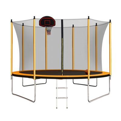 SkyBound 15ft Trampoline with Enclosure Net, Outdoor Trampoline for Kids and Adults (Orange)