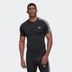 T-Shirt ADIDAS PERFORMANCE "TECHFIT 3-STREIFEN TRAINING" Gr. 4XL, schwarz (black) Herren Shirts Sport