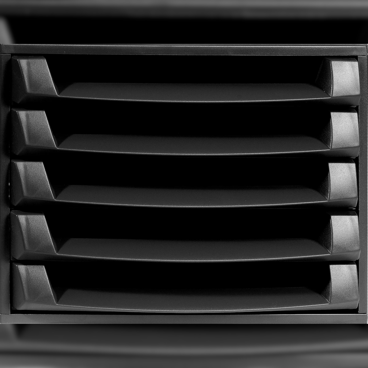 Exacompta 221014D 1x Ablagebox mit 5 offenen Schubladen für DIN A4+ Dokumente The Box schwarz Image