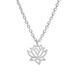 Anthropologie Jewelry | Anthropologie Lotus Flower Necklace Silver Dainty Boho Chic | Color: Gold/Silver | Size: Os