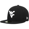 Men's New Era West Virginia Mountaineers Black & White 59FIFTY Fitted Hat
