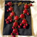 J. Crew Jewelry | J Crew Ox Tail Red Chunky Necklace | Color: Red | Size: Os