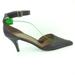 Gucci Shoes | Gucci Vintage D'orsay Leather Pump Stiletto Ankle Strap Womens Shoes 9b [B4] | Color: Black/Tan | Size: 9