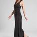 Athleta Dresses | Athleta Playa Dress Maxi Side Ruching Fitted Black Sleeveless Stretchy S | Color: Black | Size: S