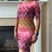 Jessica Simpson Dresses | New Jessica Simpson Colorful Zigzag Print Dress, 4 | Color: Pink/Purple | Size: 4