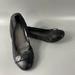 Coach Shoes | Coach Black Chelsea Cc Monogram Canvas And Black Leather Ballet Flats, Size 6.5 | Color: Black/Silver | Size: 6.5