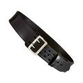 Aker Leather Model B03 2.25inch Half Leather Lined Sam Browne Belts Chrome Buckle 36 in Plain Black B03-BP-36-CH