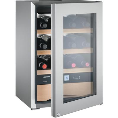 Liebherr Weintemperierschrank WKes 653-22, für 12 Standardflaschen á 075l E (A bis G) silberfarben Kühlschränke Haushaltsgeräte