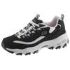 Sneaker SKECHERS "D´Lites - Biggest Fan", Damen, Gr. 40, schwarz-weiß (schwarz, weiß), Leder, Synthetik, Textil, sportlich, Schuhe, Freizeitschuh, Halbschuh, Schnürschuh im trendigen Chunky-Style