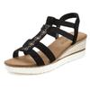 Sandalette LASCANA "Sommerschuh", Damen, Gr. 39, schwarz, Obermaterial: 100% Textilmaterial. Futter: 100% Lederimitat. Decksohle: 100% Textilmaterial. Laufsohle: 100% Synthetik, Glitzer, feminin, Schuhe Sandalette, Sandalette, Sommerschuh mit...