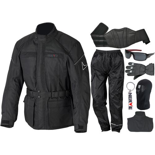 Motorradkombi NERVE Overalls Gr. XXL, N-Gr, schwarz