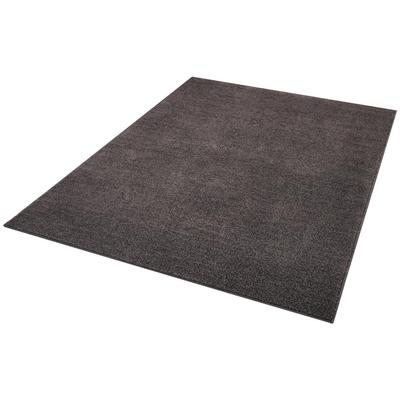 Teppich HANSE HOME "Pure 100 Kurzflor" Gr. 6, grau (anthrazit), B:200cm H:13mm L:300cm, Kunstfaser, Teppiche, Kurzflor, uni, umkettelt, Läufer, Wohnzimmer, Kinderzimmer, Flur Image