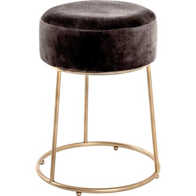 Hocker HAKU, gold (grau, goldfarben), B:30cm H:46cm T:30cm, Hocker, Sitzhocker Image