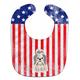 Caroline's Treasures Patriotic USA Baby Bib, Shih Tzu Silver White, Large