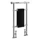 ZAMUNA Traditional Towel Rail with Column Radiator, Victorian Style Vintage Heated Towel Warmer in Chrome Finish 952 x 500 (5 Section, Black)