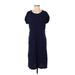 Gap Casual Dress - Midi: Blue Solid Dresses - Women's Size Small Petite