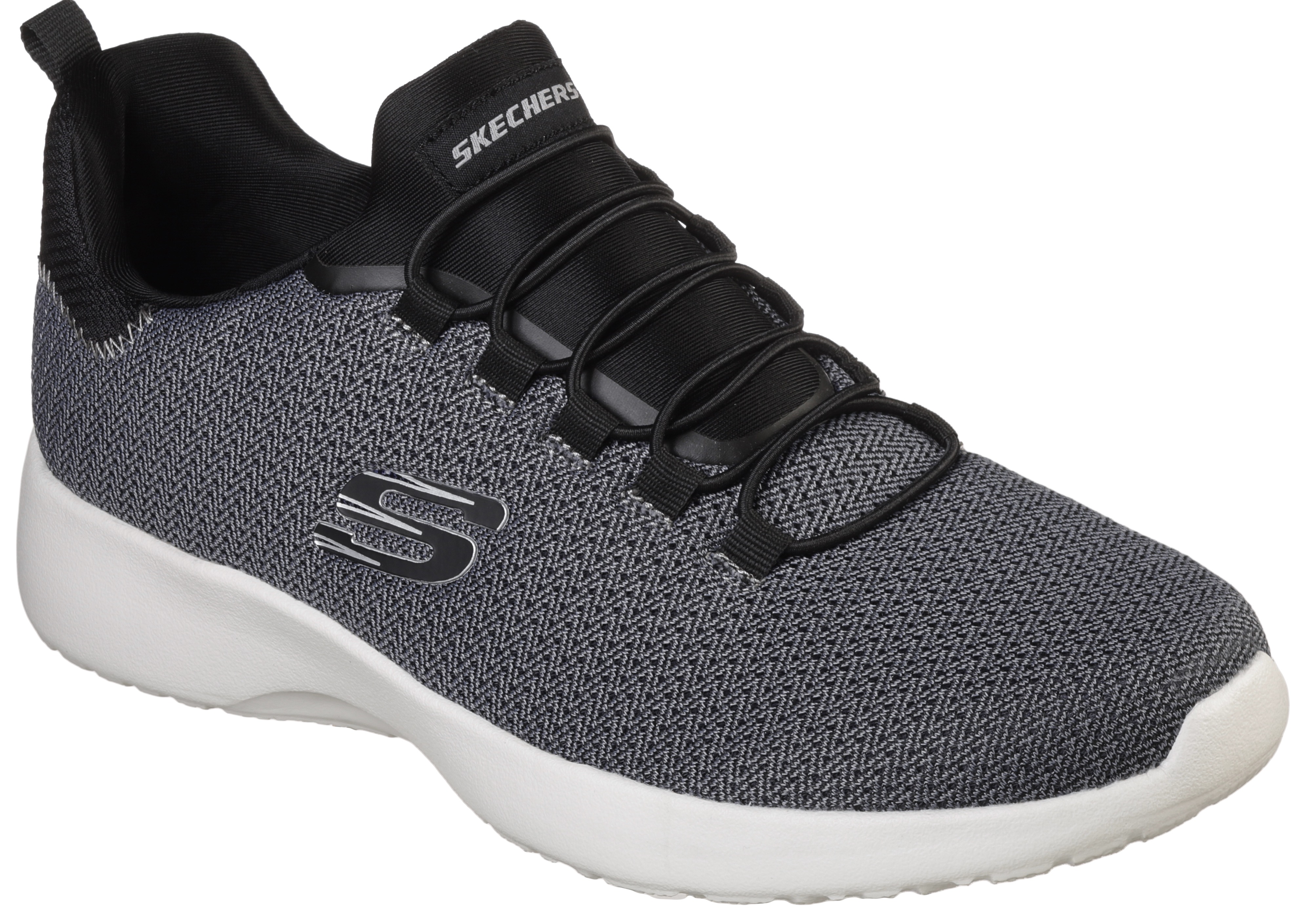 Slip-On Sneaker SKECHERS "DYNAMIGHT", Herren, Gr. 44, schwarz, Synthetik, Textil, Schuhe Modernsneaker Sneaker low, Slipper, Freizeitschuh, Trainingschuh mit Memory Foam-Innensohle Image